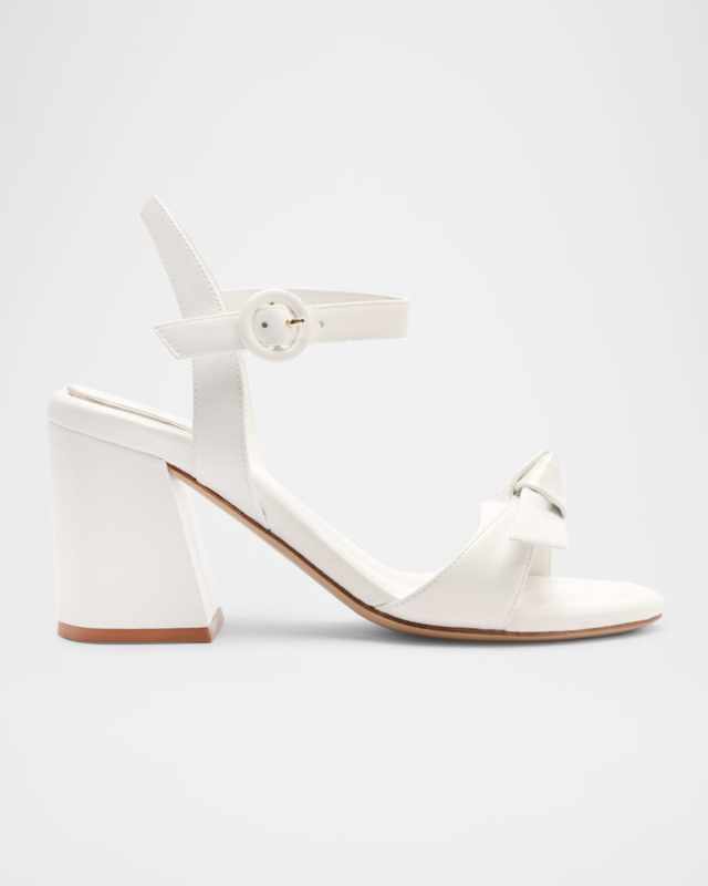 Clarita Flare Leather Bridal Sandals